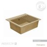 Мойка кухонная АКВАТОН Делия 60, песочный