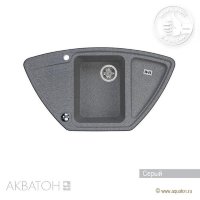 Мойка кухонная АКВАТОН Лория, серый
